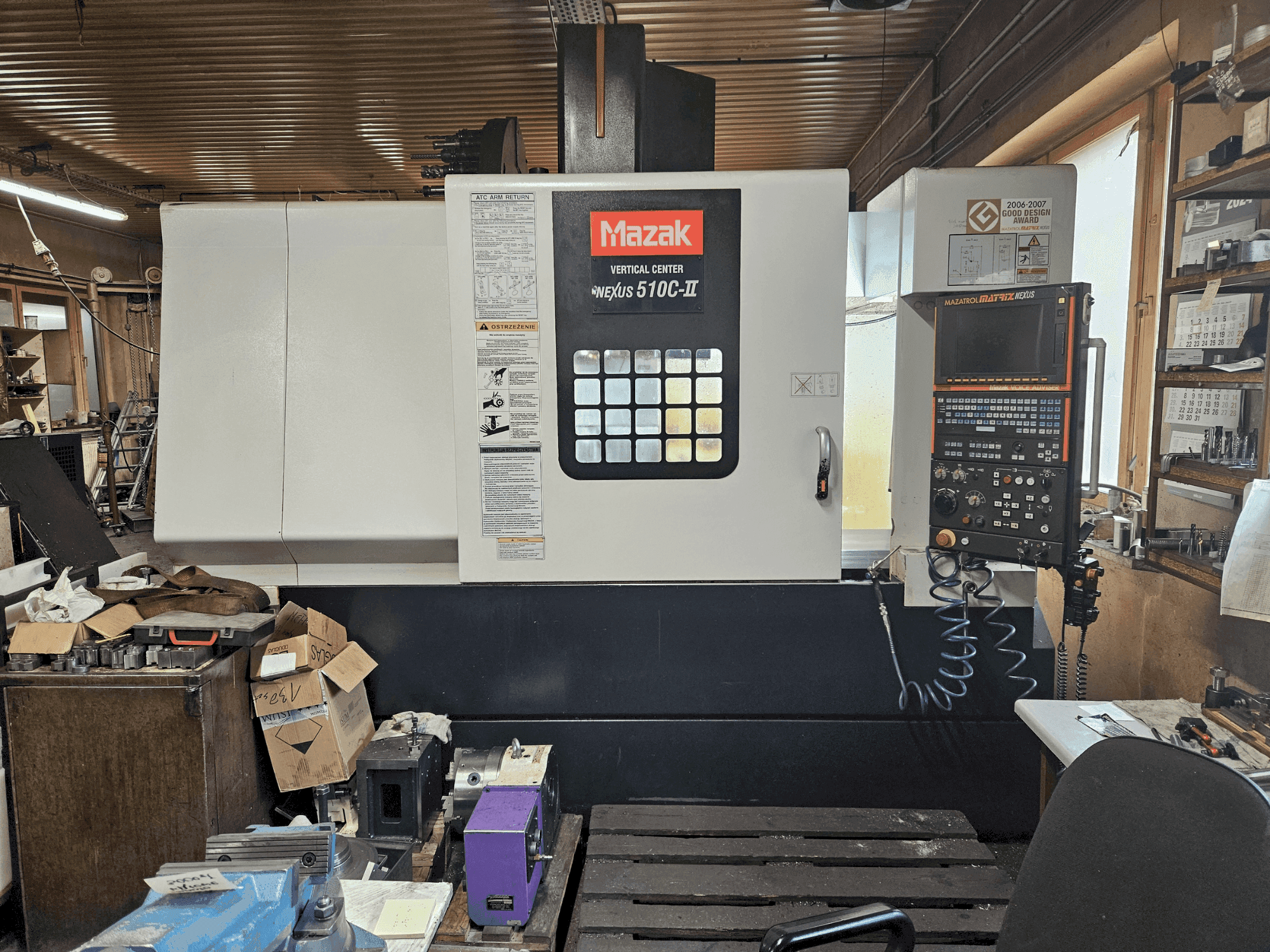 Front view of Mazak NEXUS VCN 510C-II  machine