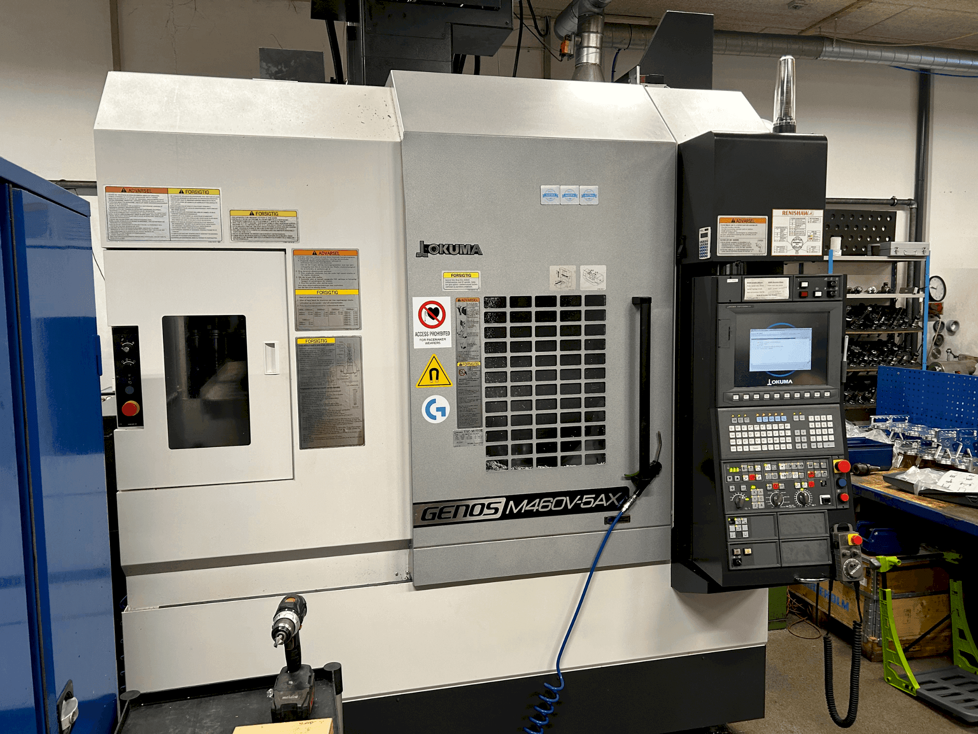 Front view of Okuma GENOS M460V-5AX  machine