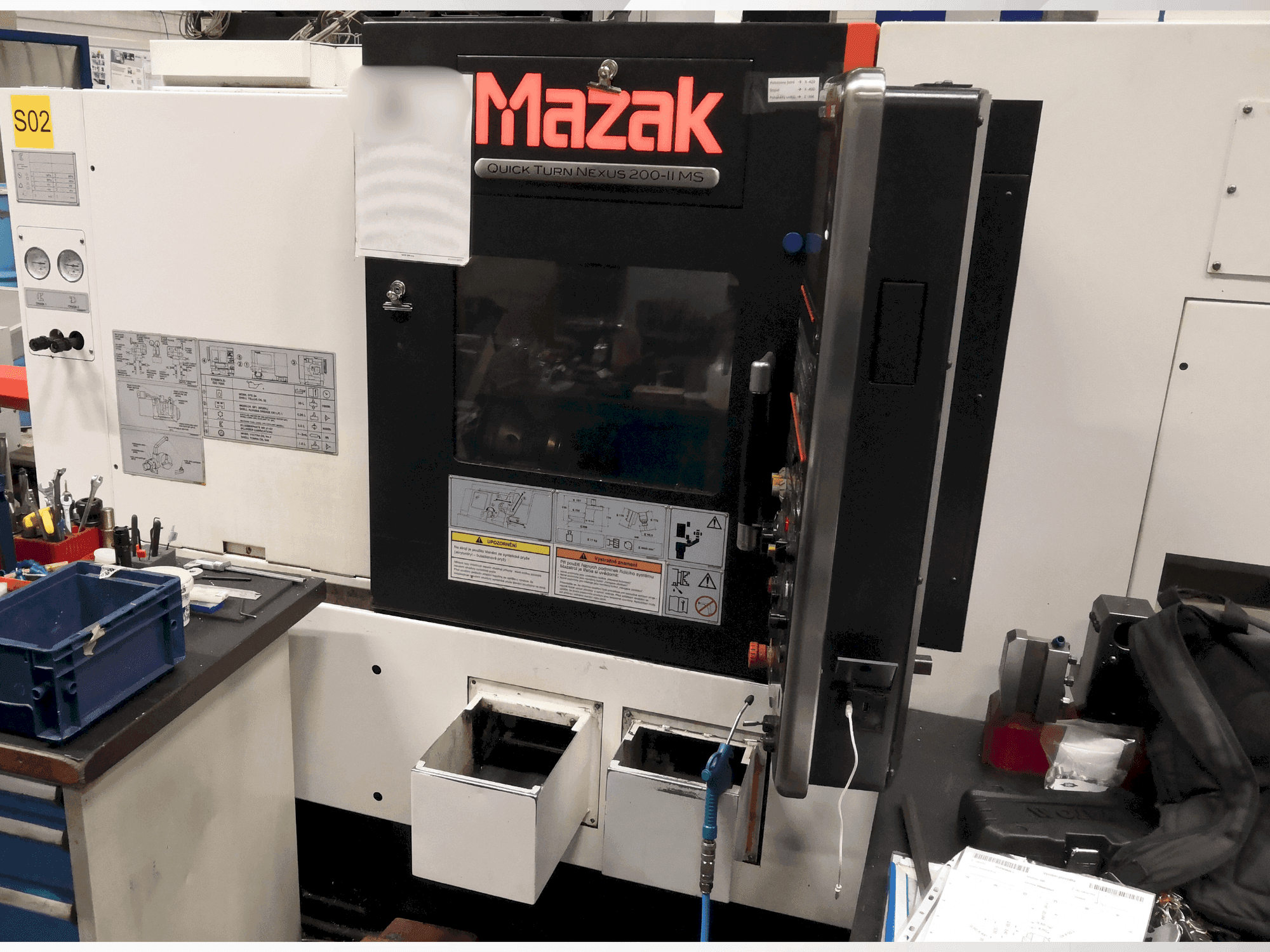 Front view of Mazak Quickturn Nexus 200-II MS  machine