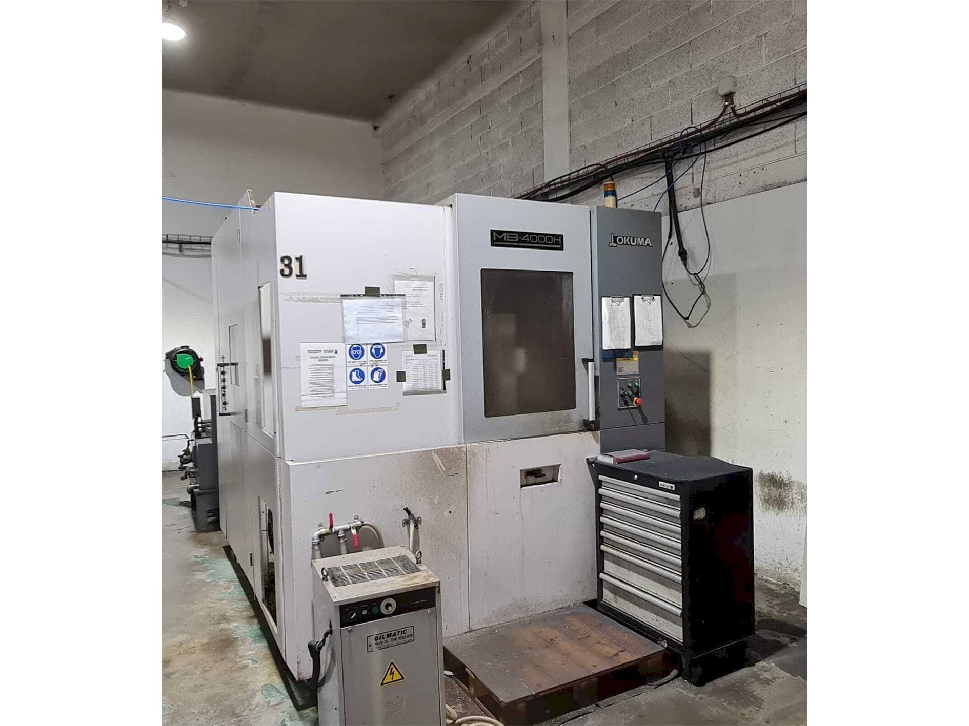 Front view of Okuma MB-4000H  machine