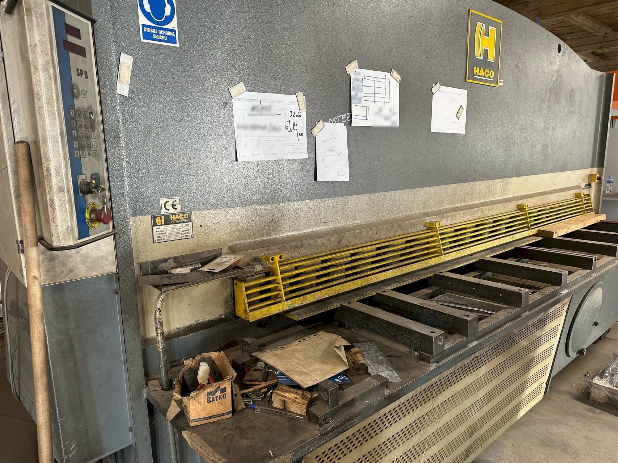 Front view of HACO TS 3012  machine