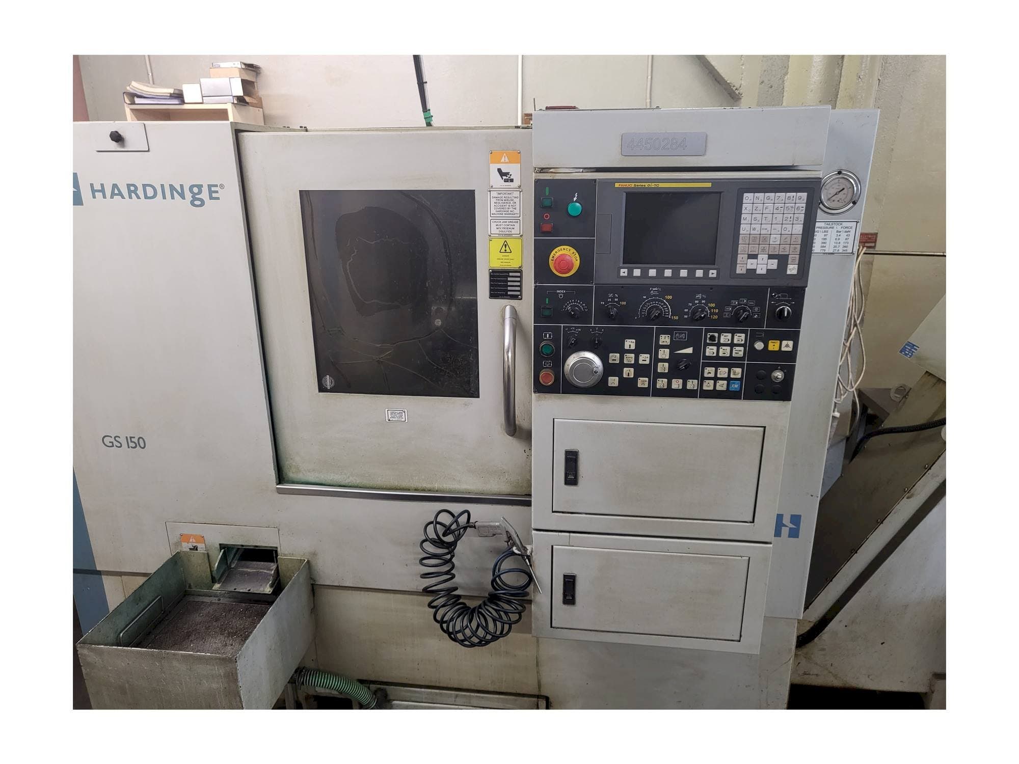 Front view of HARDINGE GS-150  machine