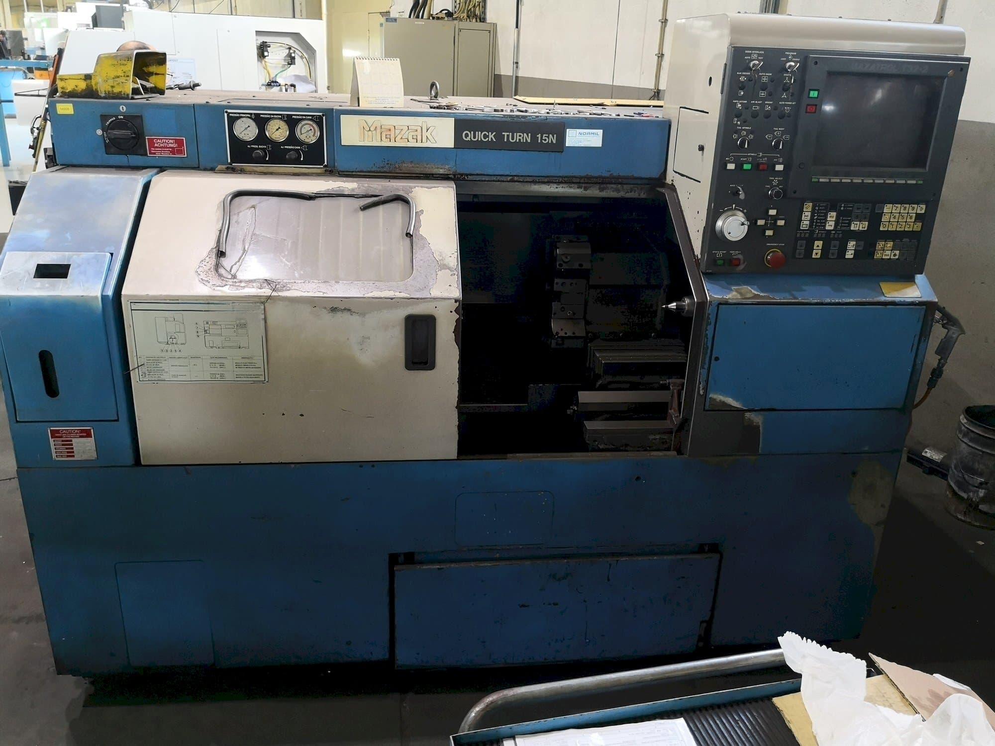 Front view of Mazak Quick Turn 15N  machine