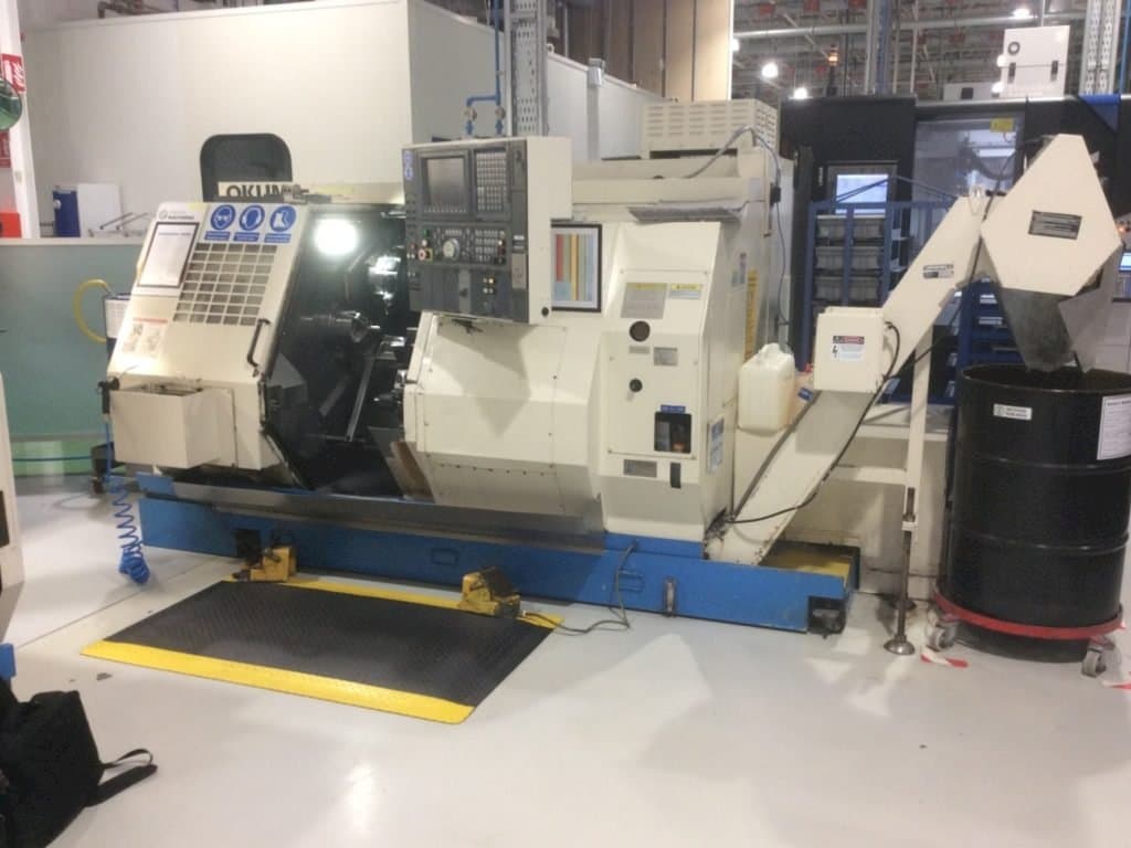 Front view of Okuma LT 10  machine
