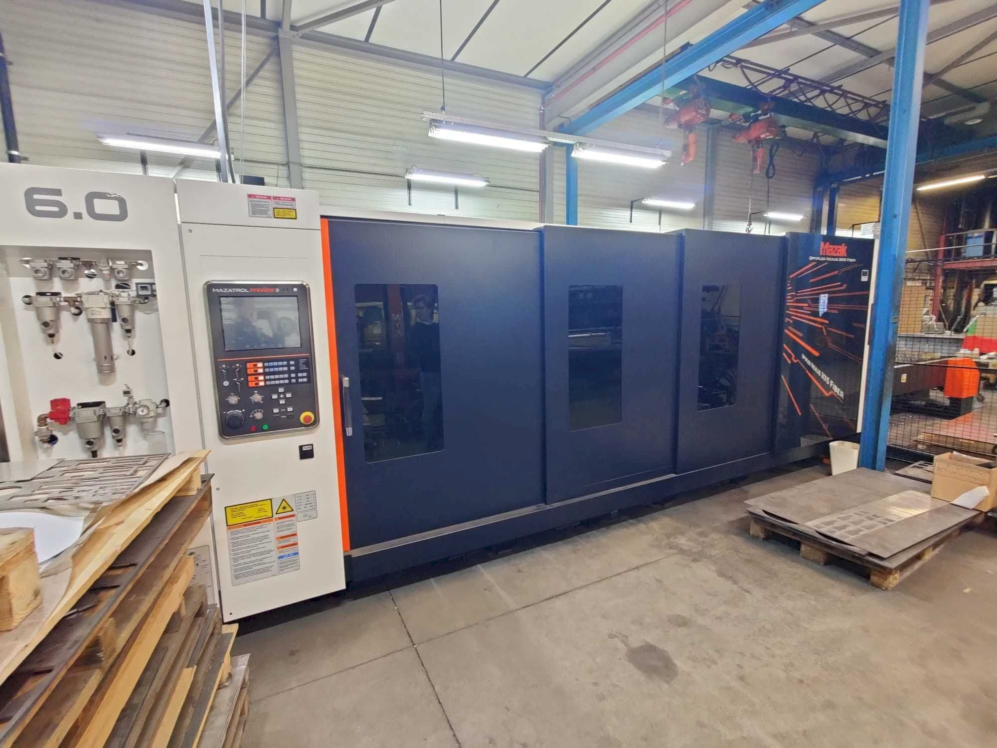 Front view of Mazak Optiplex Nexus 3015  machine