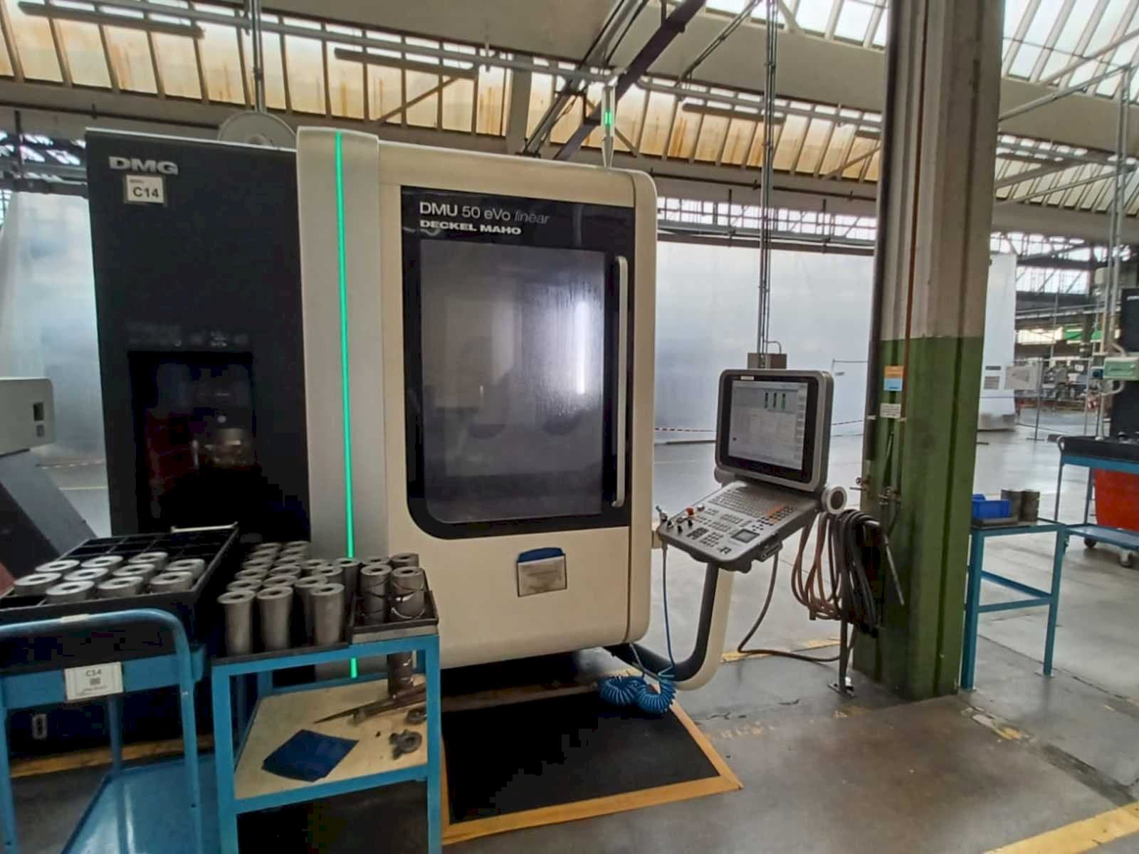 Front view of DMG DMU 50 evo linear  machine