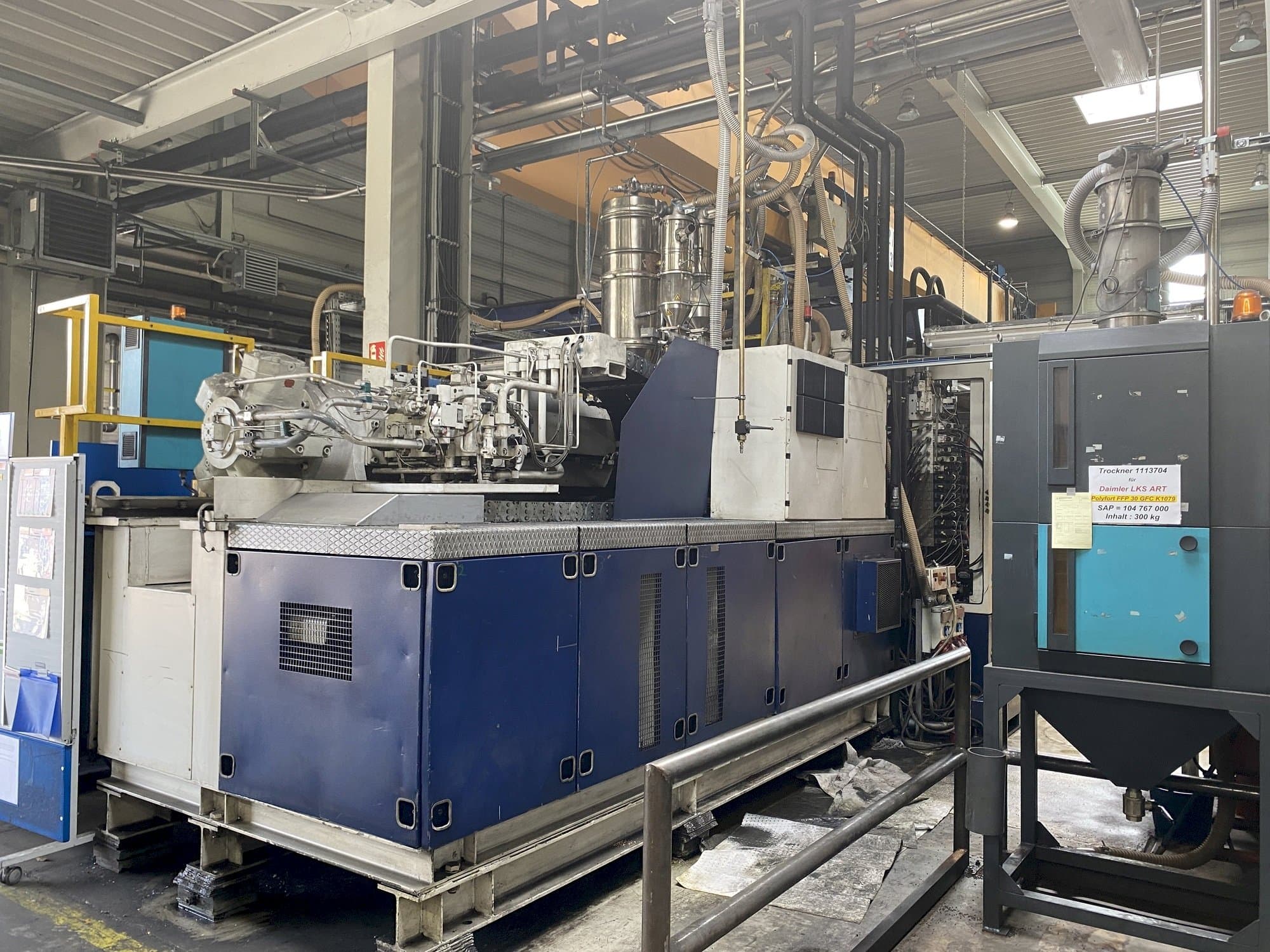 Front view of Krauss Maffei 1600-8000 MC  machine