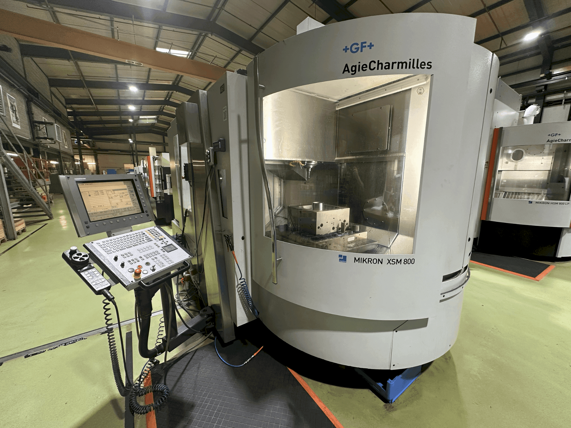 Front view of +GF+ AgieCharmilles Mikron XSM 800  machine