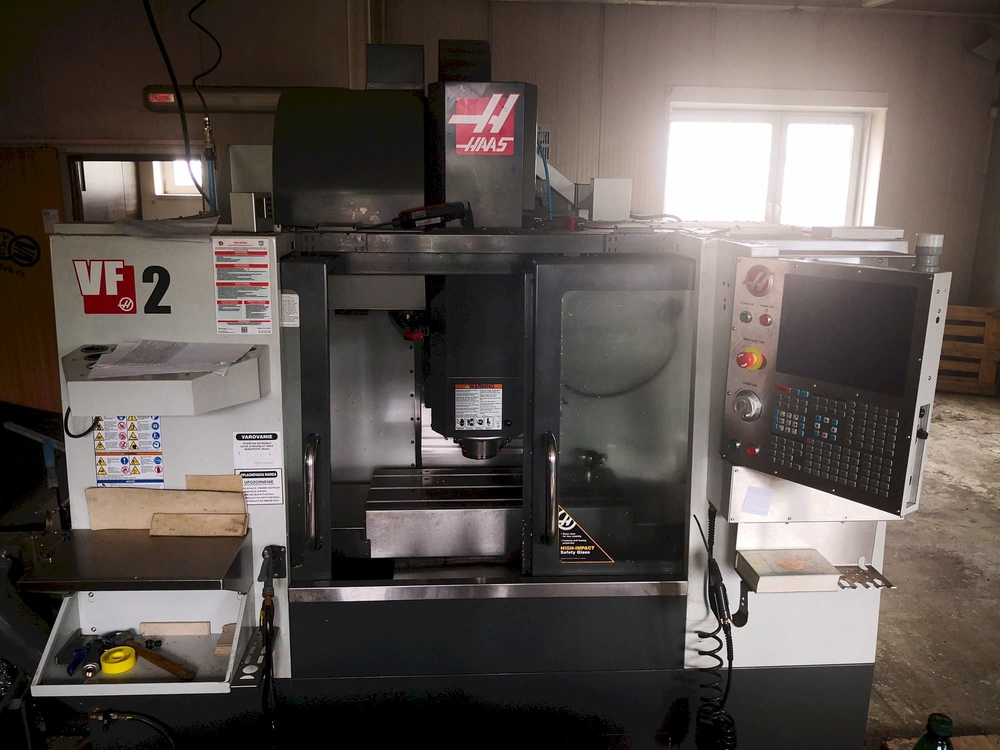 Front view of HAAS VF-2  machine