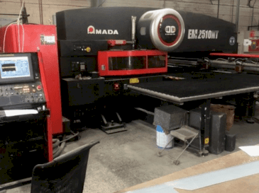 Front view of AMADA EM2510NT  machine