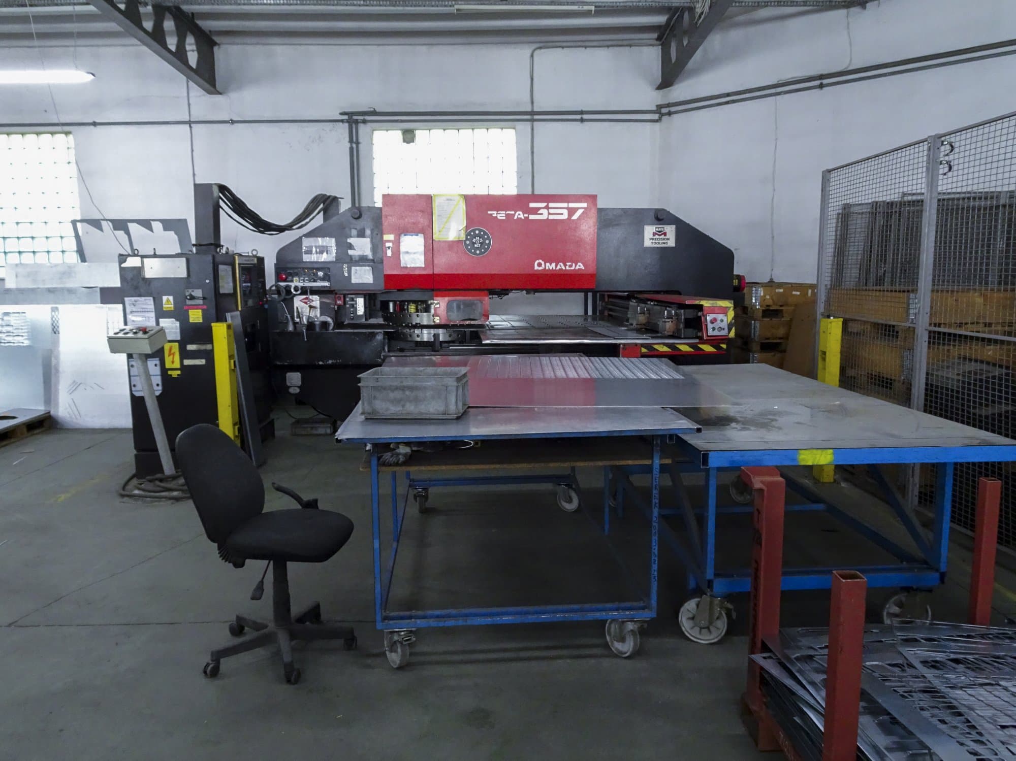 Front view of AMADA PEGA 357 machine