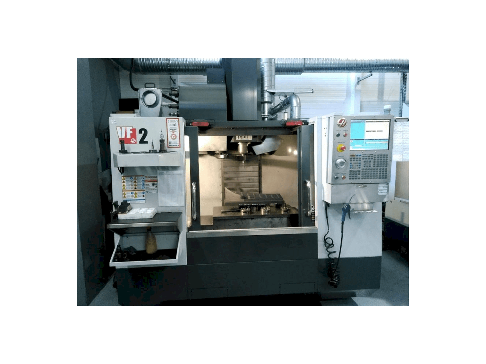 Front view of HAAS VF2 machine