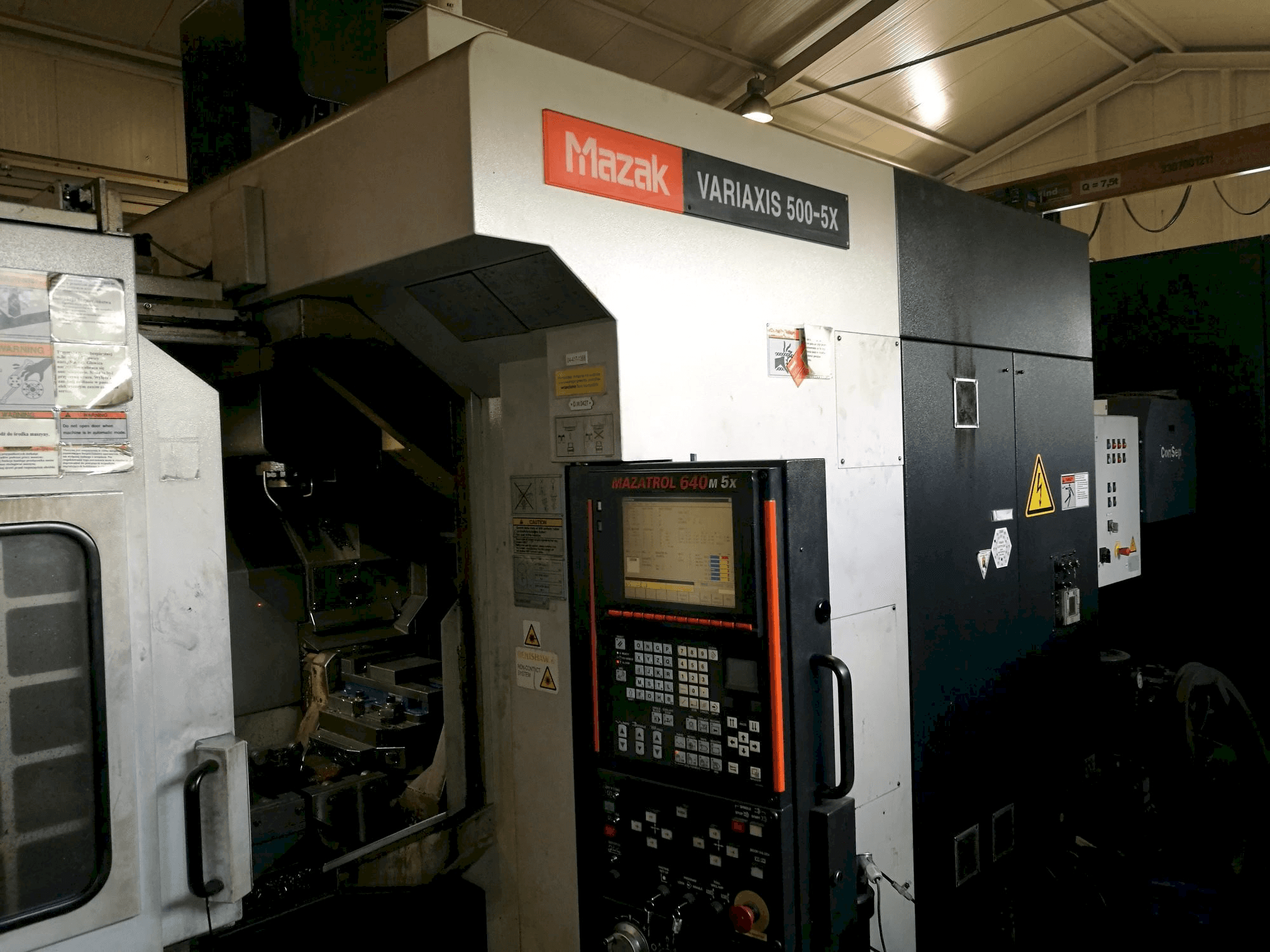 Front view of Mazak VARIAXIS 500-5X machine