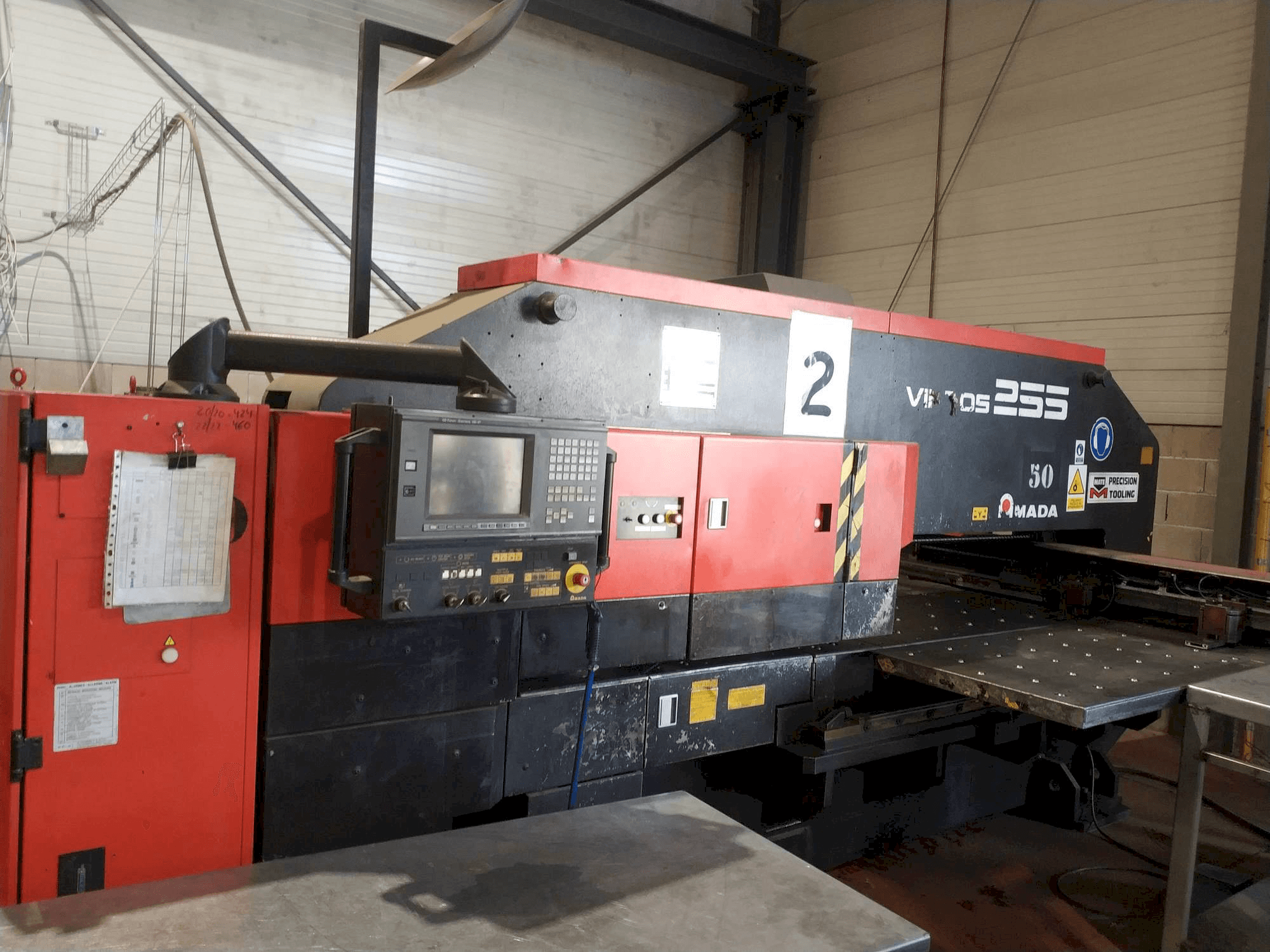 Front view of AMADA VIPROS 255 machine